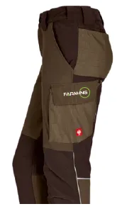 [17-148_32N] Arbeitshose lang, kastanie/haselnuss, Bundhose Damen Farm-ING (32N)