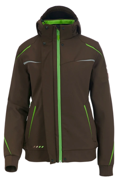 [17-107_XS] Winter Softshelljacke, kastanie/seegrün, Damen Farm-ING (XS)