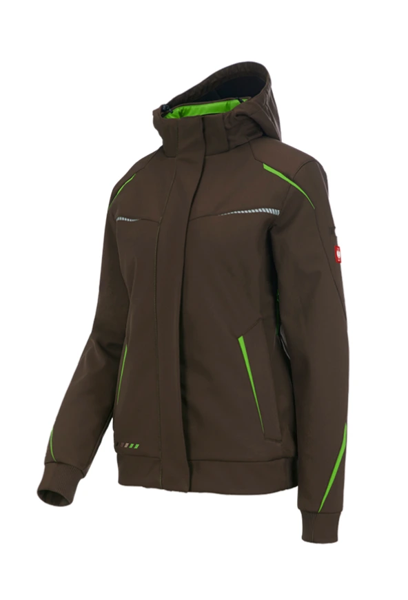 [17-107_XS] Winter Softshelljacke, kastanie/seegrün, Damen Farm-ING (XS)