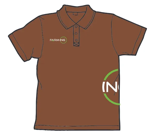 [17-102_XS] Polo T-Shirt, braun, Herren Farm-ING (XS)