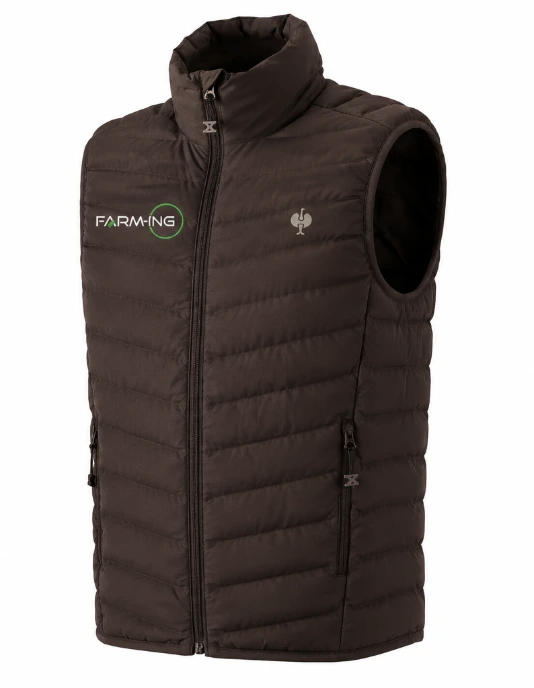 [17-105_XS] Gilet matelassé homme, châtaigne, Farm-ING (XS)